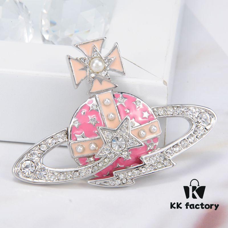 West Dame Pink Meteor Brooch