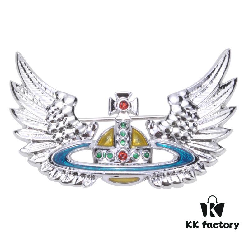 6930100412f62673a6fac36e Vivienne Westwood Yellow and Blue Enamel Wing Brooch
