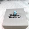 West Queen Saturn Enamel Ring - Silver Blue