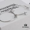 6930100f12f62673a6fac387 West Queen Large 3D Saturn Hoop Earrings 4CM Silver