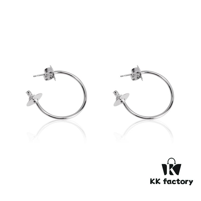 6930101212f62673a6fac38b West Grandma Minimalist Large Round Earrings 2.5CM Silver