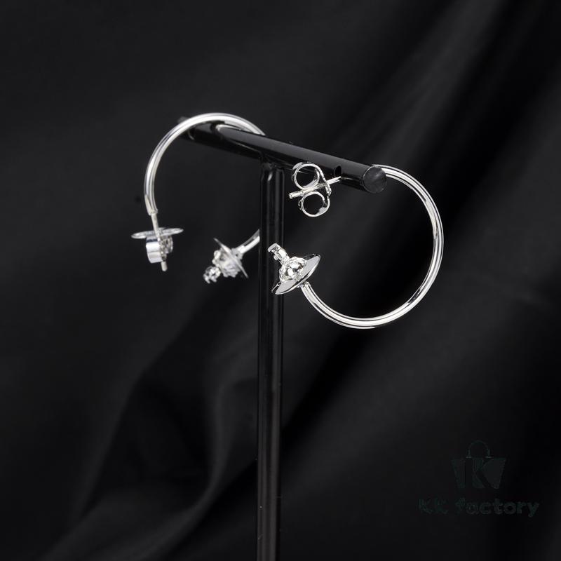 6930101412f62673a6fac390 West Grandma Minimalist Large Round Earrings 2.5CM Silver