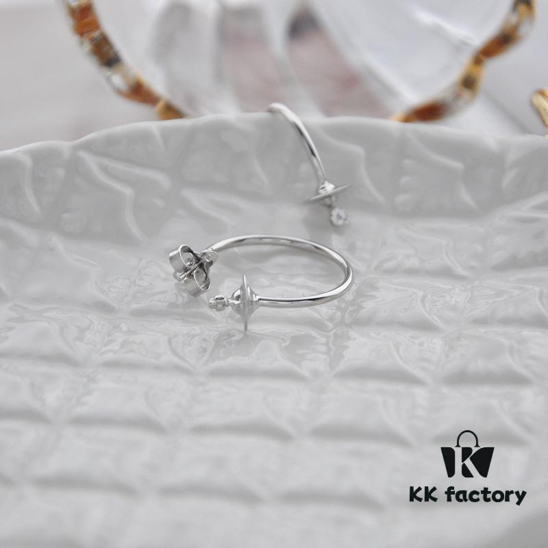 6930101512f62673a6fac392 West Grandma Minimalist Large Round Earrings 2.5CM Silver