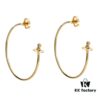 6930101612f62673a6fac394 West Imperial Large 3D Saturn Hoop Earrings 4CM Gold