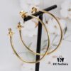 6930101712f62673a6fac396 West Imperial Large 3D Saturn Hoop Earrings 4CM Gold