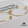 6930101712f62673a6fac397 West Imperial Large 3D Saturn Hoop Earrings 4CM Gold