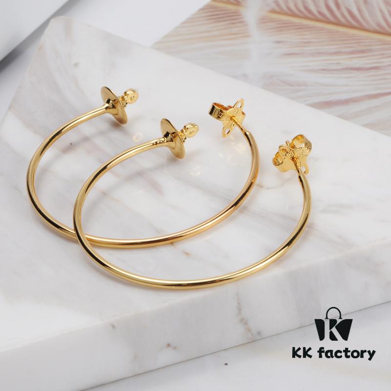 6930101812f62673a6fac398 West Imperial Large 3D Saturn Hoop Earrings 4CM Gold