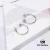 6930101812f62673a6fac399 West Grandma Minimalist Large Round Earrings 2.5CM Silver
