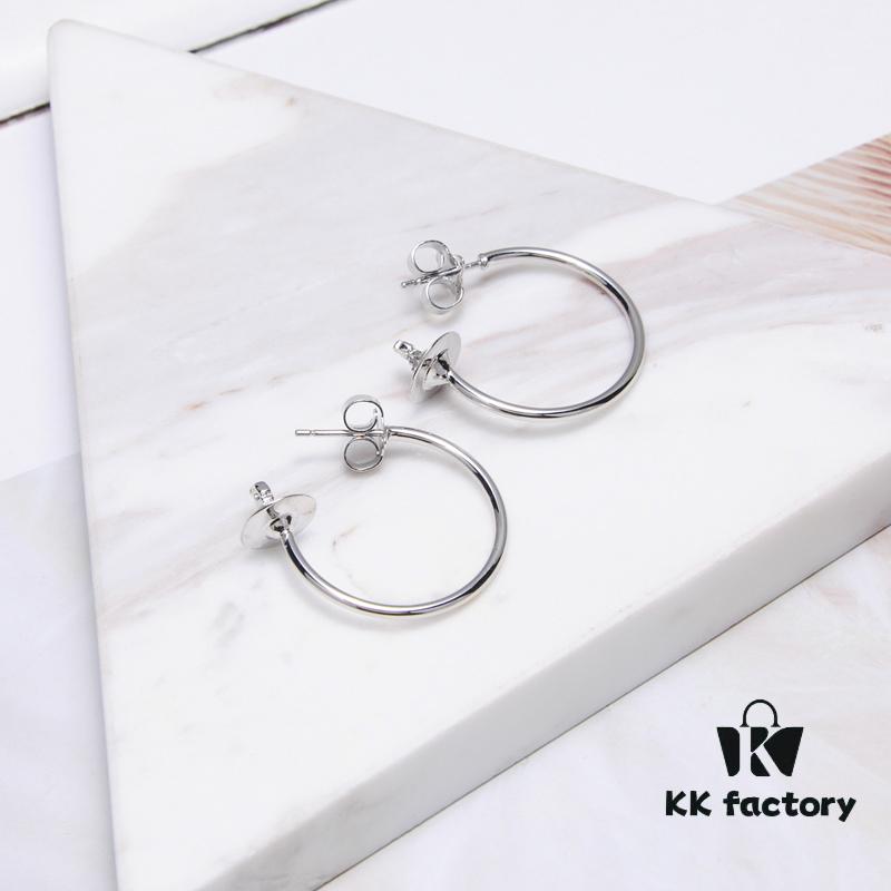6930101812f62673a6fac399 West Grandma Minimalist Large Round Earrings 2.5CM Silver
