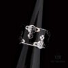 West Queen Saturn Glossy Ring - Silver Black