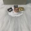 Westminster Belt Head Ring, Available in Black Gold, Yellow Gold, Rose Gold, and White Gold
