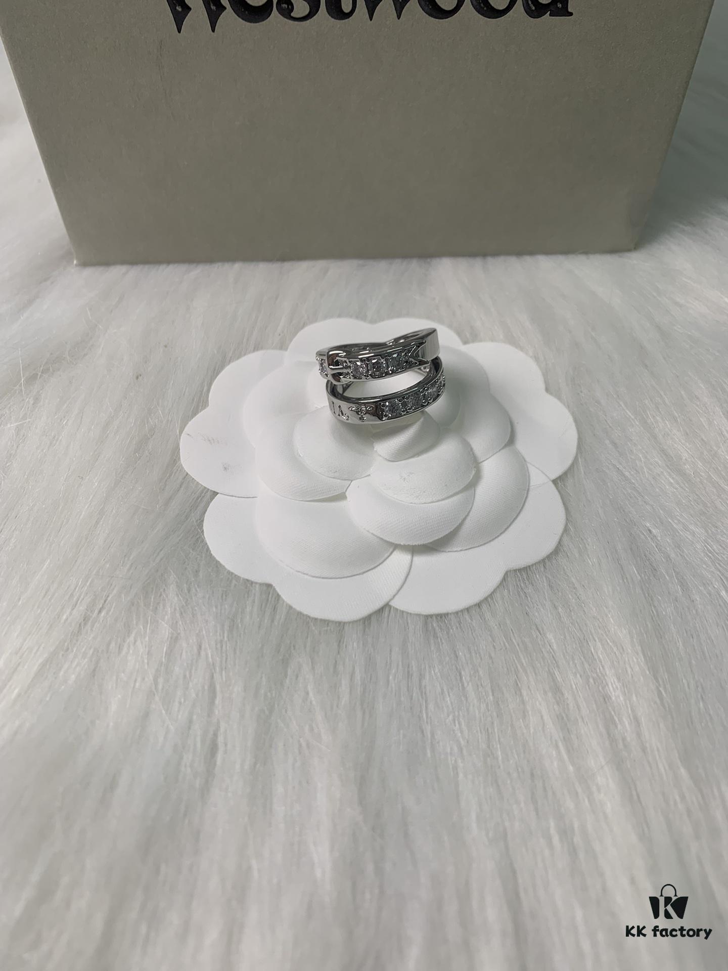 Westminster Belt Head Ring, Available in Black Gold, Yellow Gold, Rose Gold, and White Gold