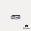 West Grandma Square Retro Letter Ring, Size 6, 7, 8