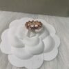 West Queen Saturn Ring Set in Black and White Gold with White Diamonds, Rose Gold with Pink Diamonds