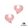 6930102c12f62673a6fac3c1 Vivienne Westwood Logo Gear Enamel Earrings - Rose Gold Pink