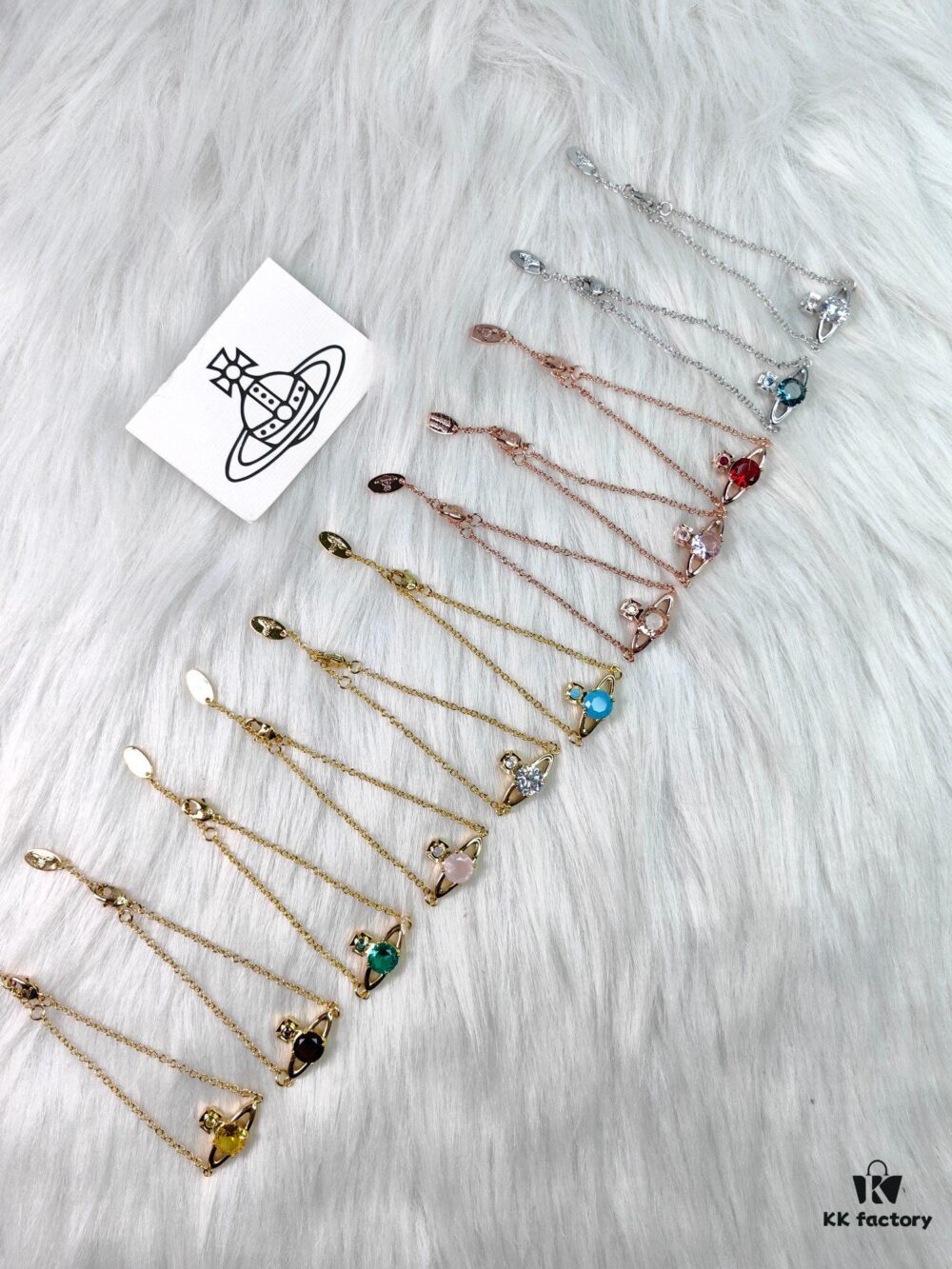6930103a12f62673a6fac3d3 Vivienne Westwood Single Diamond Bracelet Colorful Series