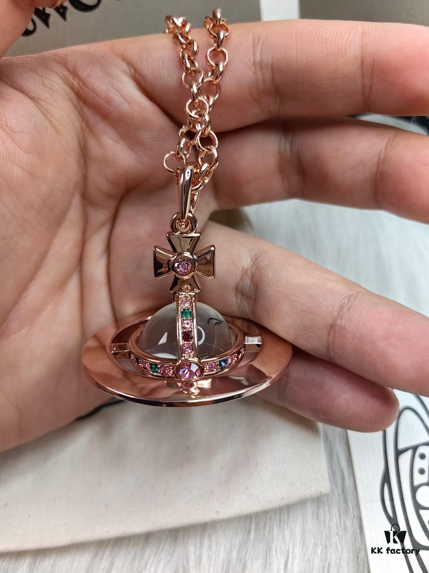 6930104c12f62673a6fac3e9 Vivienne Westwood Large 3D Saturn Necklace with 20mm Pearl