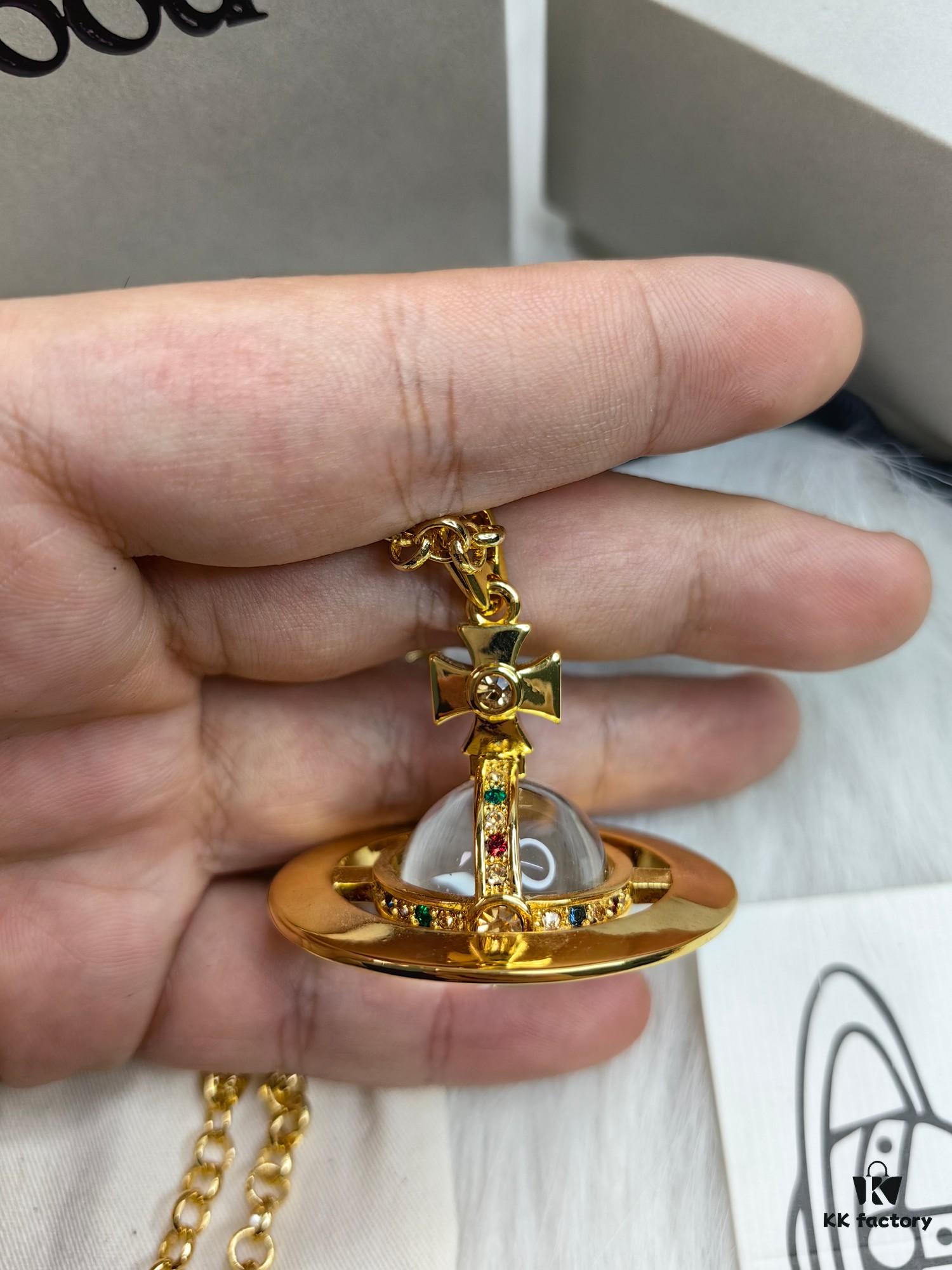 Westminster Large 3D Saturn Necklace with 20mm Bead