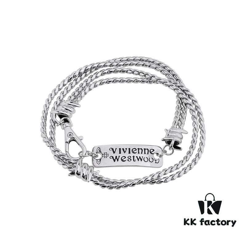 6930105b12f62673a6fac3ff Vivienne Westwood Distinctive Letter Pendant Necklace - Short Style