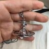 West Queen Large 3D Saturn Necklace with 20mm Bead