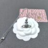 West Grandma Rivet Saturn Bracelet and Necklace Deep Navy Blue Diamond - White Gold Color