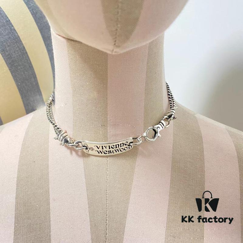 6930106c12f62673a6fac417 Vivienne Westwood Distinctive Letter Pendant Necklace - Short Style