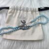 6930106d12f62673a6fac418 West Grandma Classic Single-Layer Pearl Saturn Bracelet Necklace - Silver Gray Blue