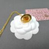 6930106d12f62673a6fac419 West Queen Saturn 3D Yellow Gold-Tone Glass Bead Necklace