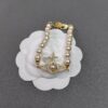 West Queen Cross Stripe Pearl Bracelet - Gold