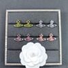 West Dame Small and Large Oval Clip-On Stud Earrings
