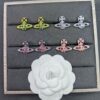 West Dame Small and Large Oval Clip-On Stud Earrings