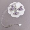 West Queen Oval Stud Earrings and Necklace Set