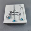 West Dame Rotating Bead Blue and White Gold Set