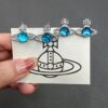 West Dame Rotating Bead Blue and White Gold Set