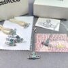 Vivienne Westwood Blue Enamel Saturn Brooch Set