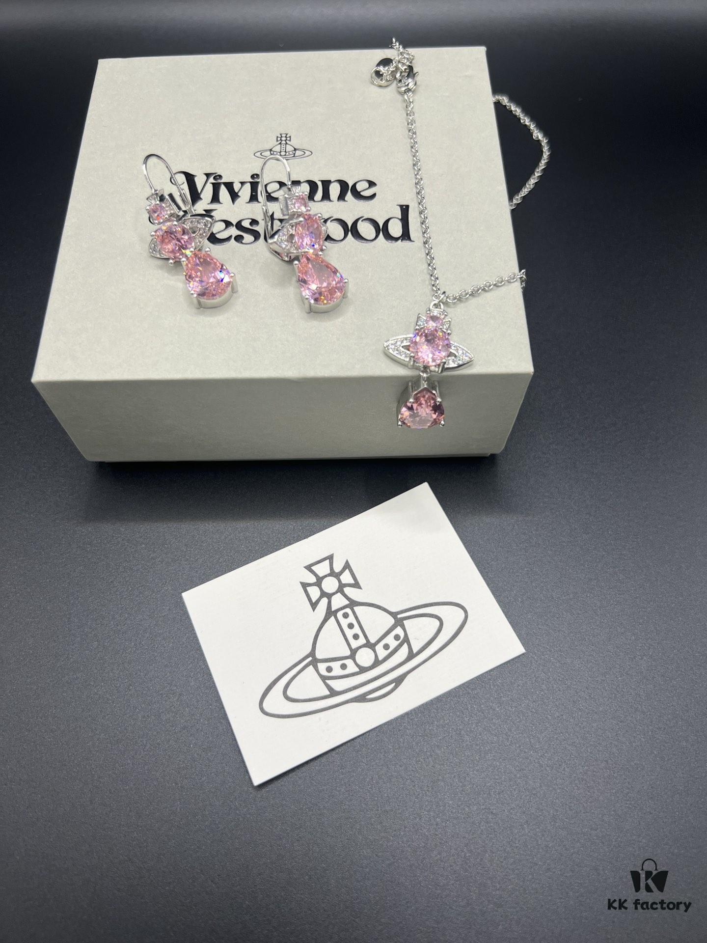693010dd12f62673a6fac49f West Queen Fan Water Drop Zircon Necklace and Earrings Set in White Gold Color