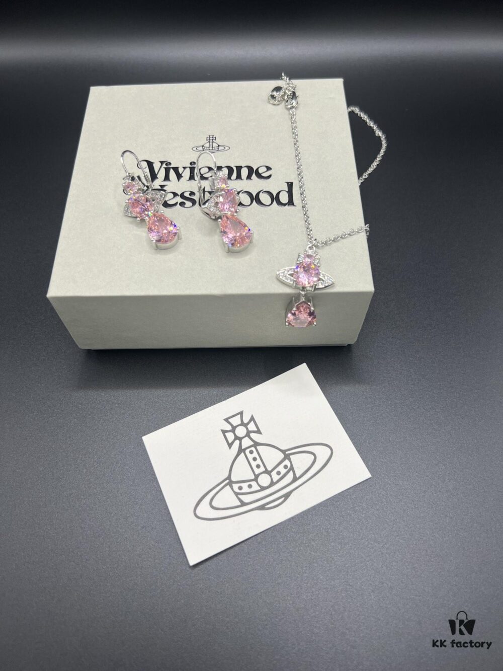 693010de12f62673a6fac4a1 West Queen Fan Water Drop Zircon Necklace and Earrings Set in White Gold Color