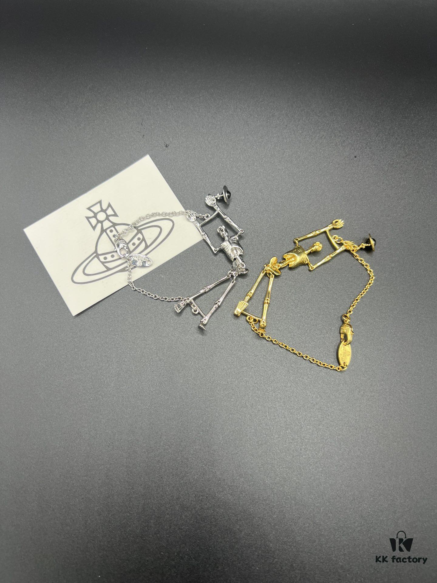 693010e112f62673a6fac4a4 West Queen Skeletal Earrings, Necklace, and Bracelet, Two Colors: White Gold and Yellow Gold C35
