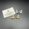 693010e912f62673a6fac4b1 West Queen Snowflake Necklace, Bracelet, and Stud Earrings with Eight-Arrow Eight-Heart Zirconia in White Gold and Yellow Gold