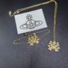 West Queen Full Diamond Bone Saturn Bracelet Necklace