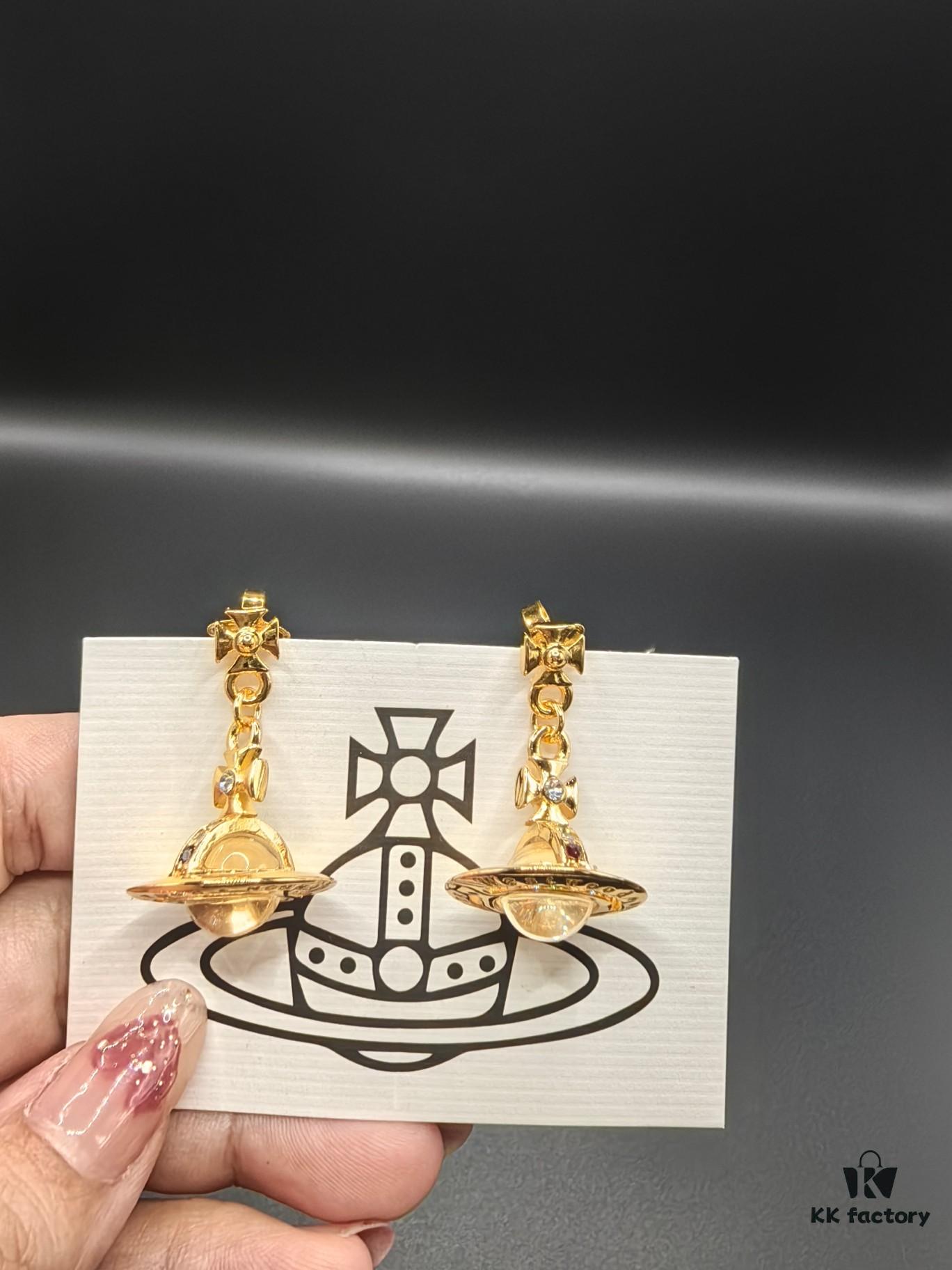 693010ef12f62673a6fac4bb Vivienne Westwood Transparent Glass Orb Earrings in White Gold, Yellow Gold, and Rose Gold