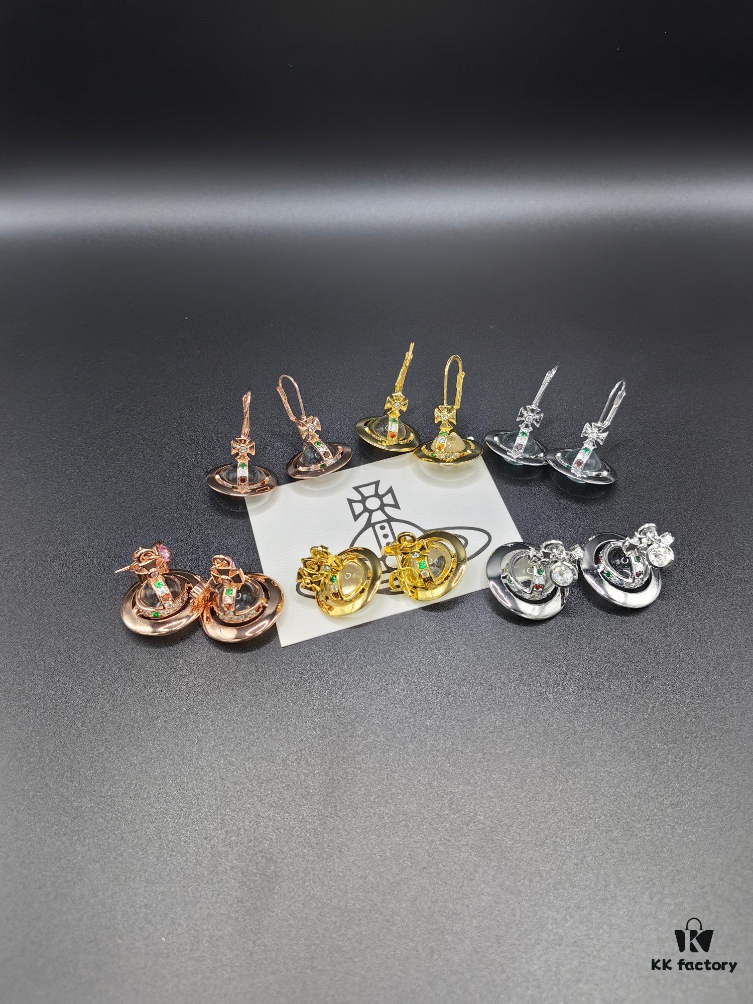 693010f112f62673a6fac4be Vivienne Westwood Transparent Glass Orb Earrings in White Gold, Yellow Gold, and Rose Gold