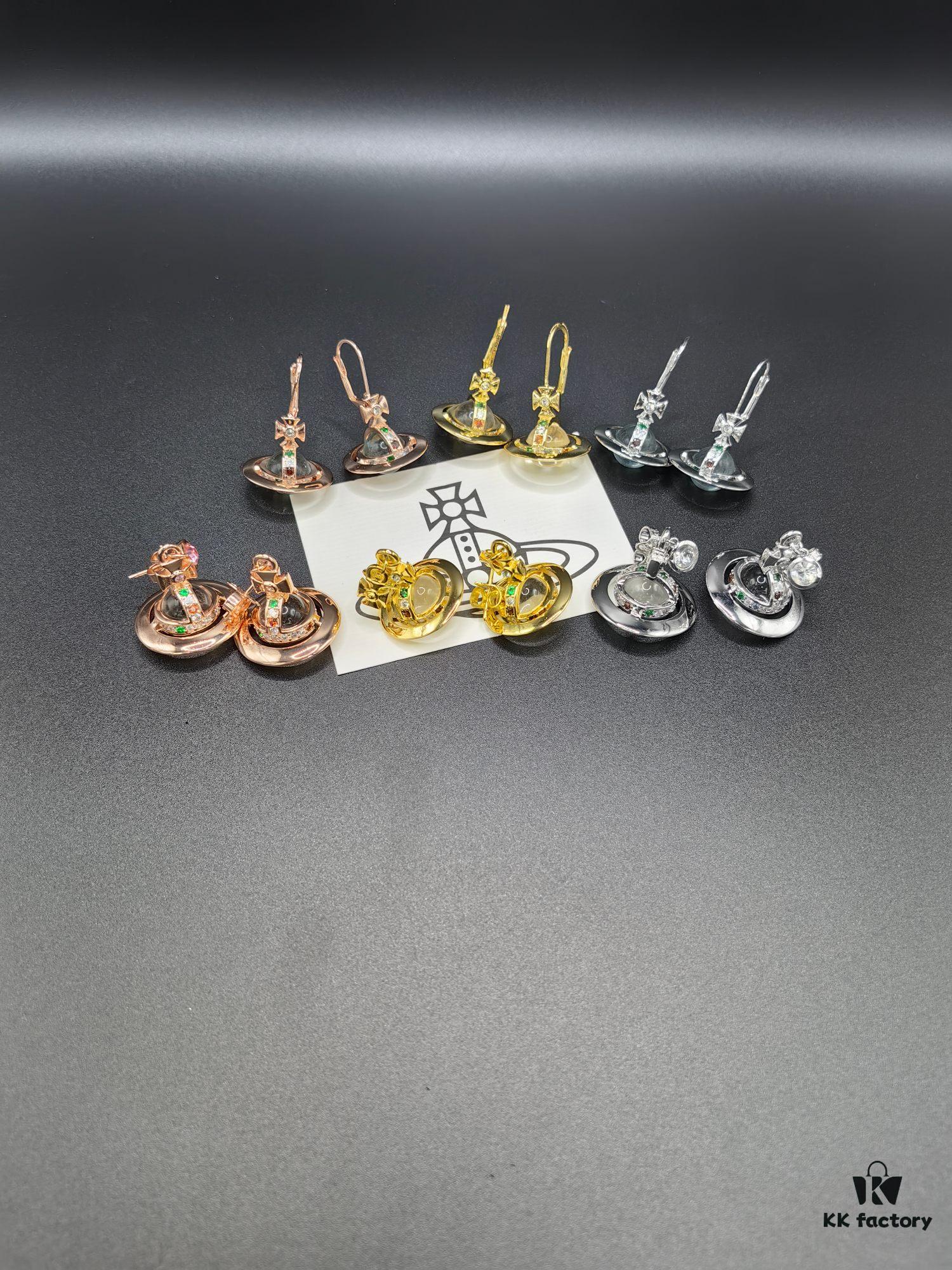 693010f412f62673a6fac4c3 Vivienne Westwood Transparent Glass Orb Earrings in White Gold, Yellow Gold, and Rose Gold