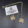 West Queen Full Diamond Bone Saturn Bracelet Necklace