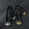 West Grandma Black Pearl Saturn Necklace