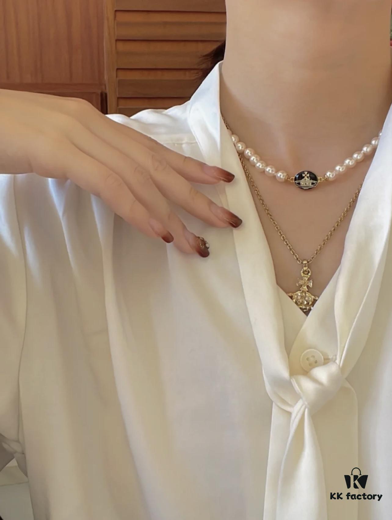 West Grandma Lisa's Same Style Ceramic Necklace