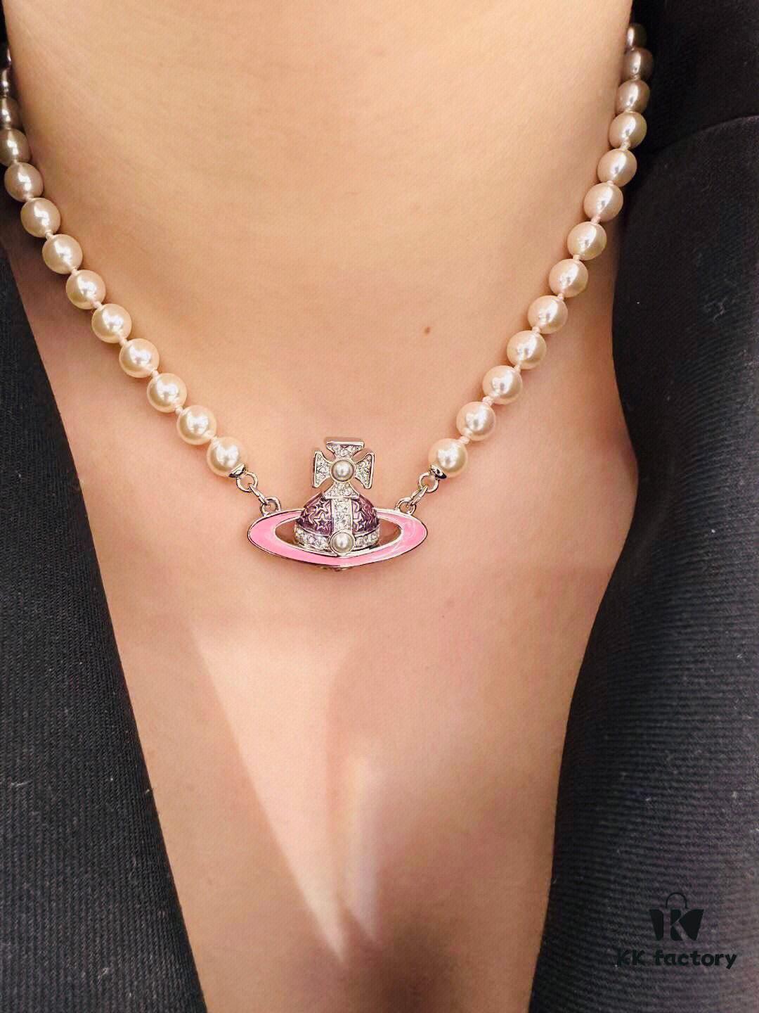 West Grandma Exquisite Saturn Pearl Necklace Set