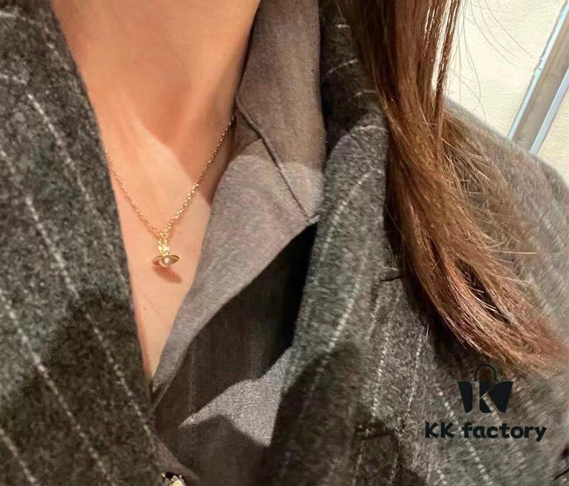 6930112f12f62673a6fac512 Vivienne Westwood Saturn Mini Pearl Pendant Necklace
