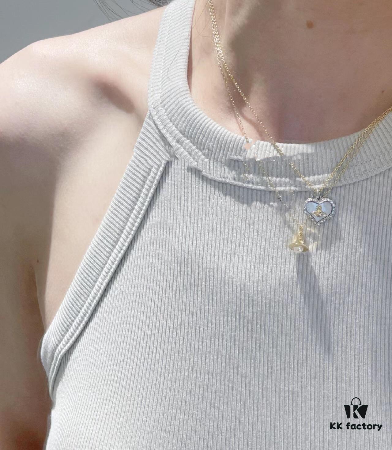 6930113012f62673a6fac514 Vivienne Westwood Saturn Mini Pearl Pendant Necklace