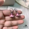 6930114212f62673a6fac52a West Queen Light Pink Resin 3D Saturn Necklace and Earrings Set